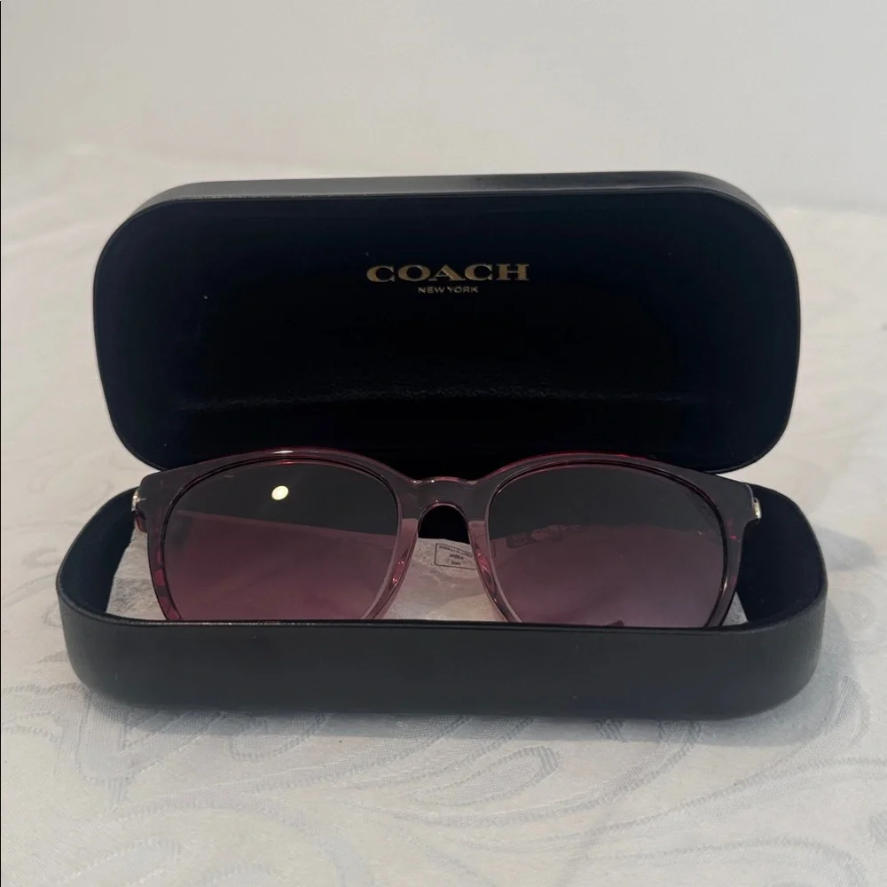 Coach Gradient Red 54 mm Round Sunglasses - Picture 14 of 15